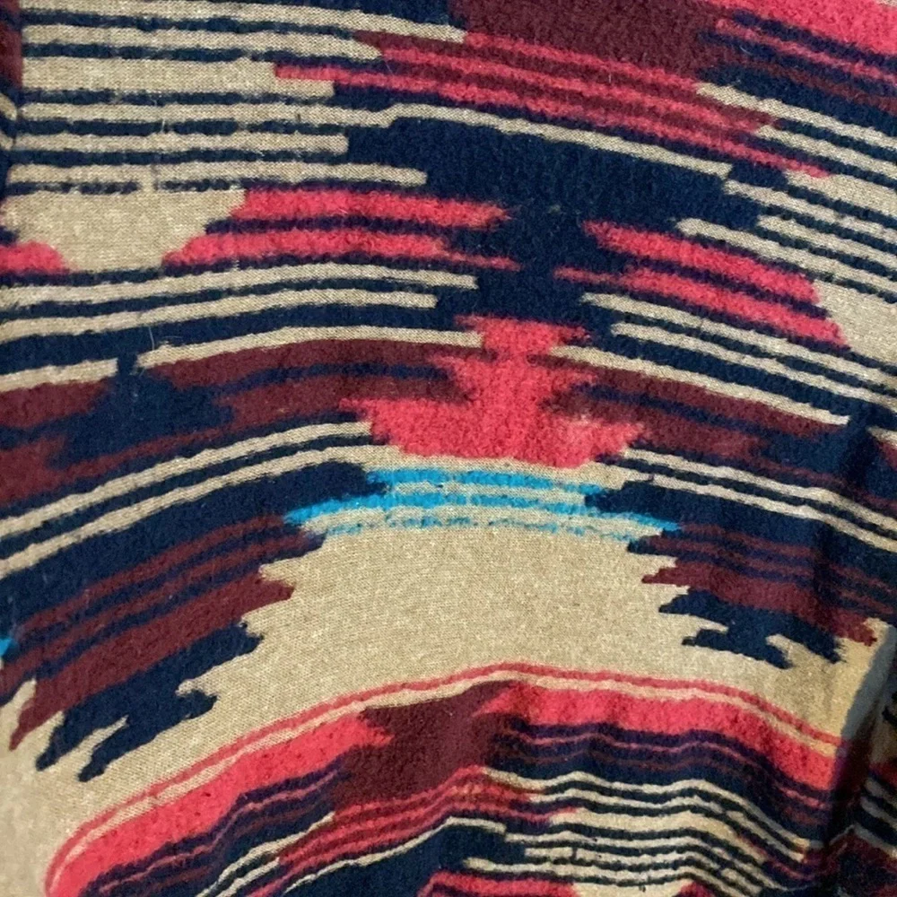 Lucky Brand Aztec Western Pattern Cardigan EUC